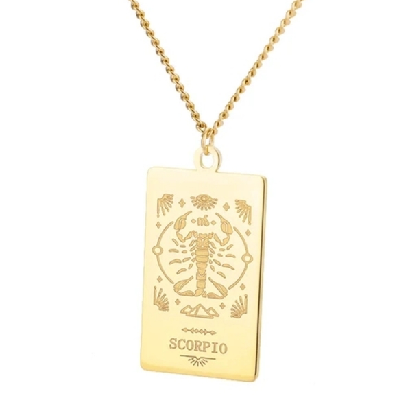 18K Gold Plated Zodiac Horoscope chain Collar Pendant Necklace - Picture 7 of 12